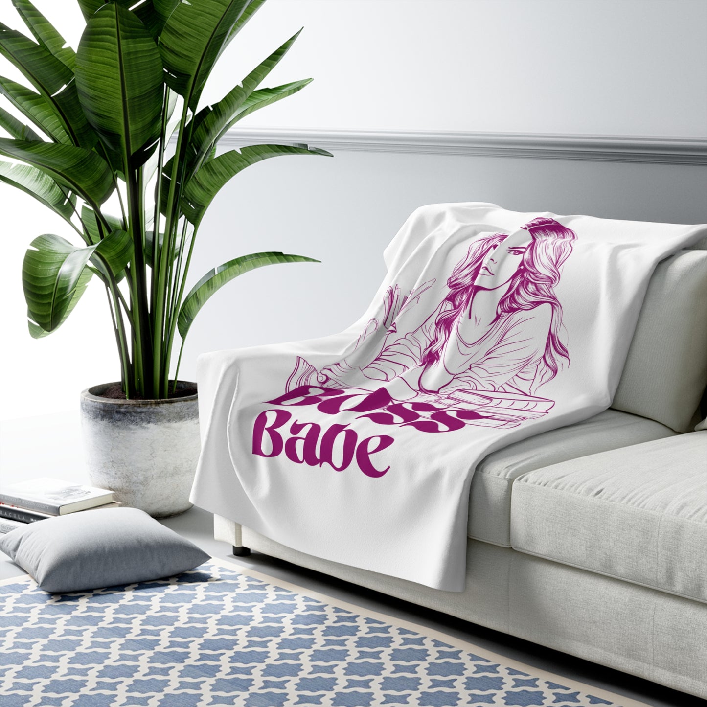 Boss Babe  Jennifer - Sherpa Fleece Blanket