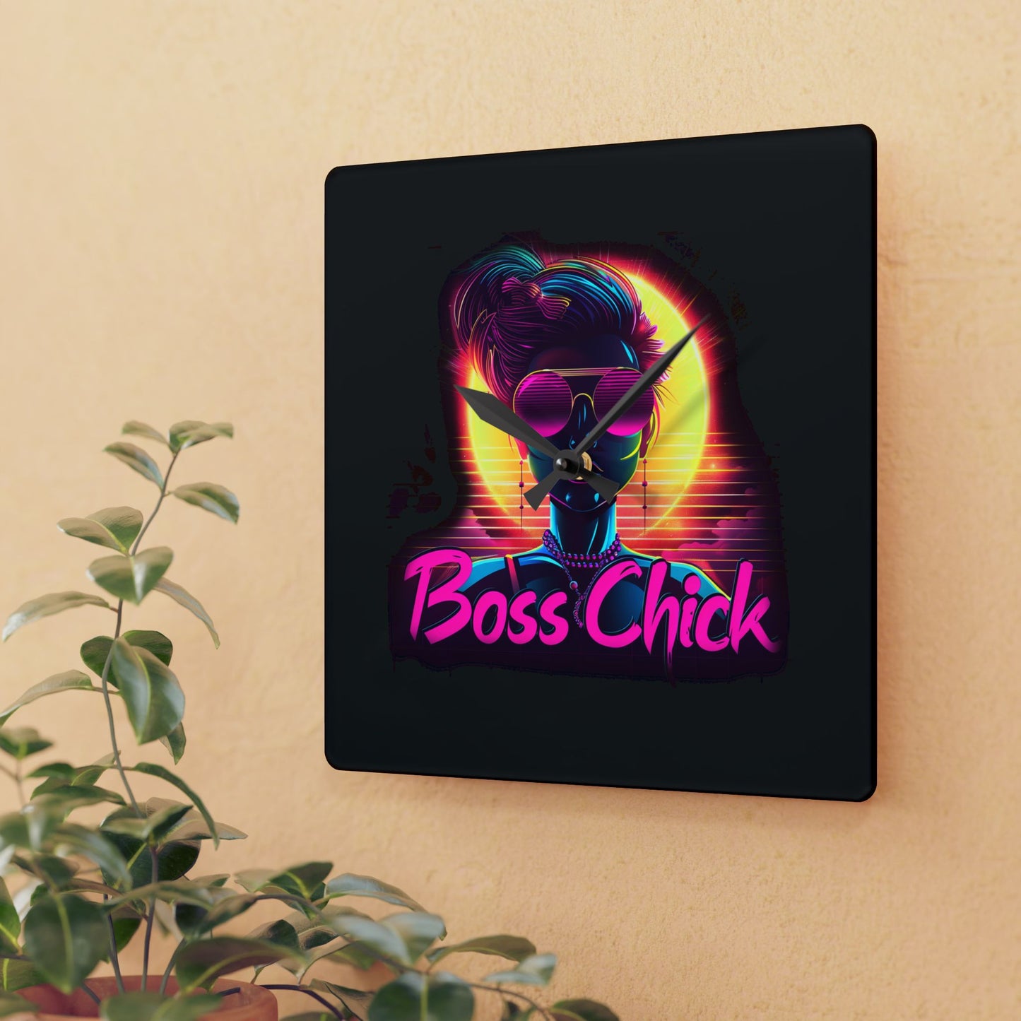 Boss Chick - Acrylic Wall Clock