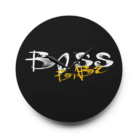 Boss Babe - Acrylic Wall Clock
