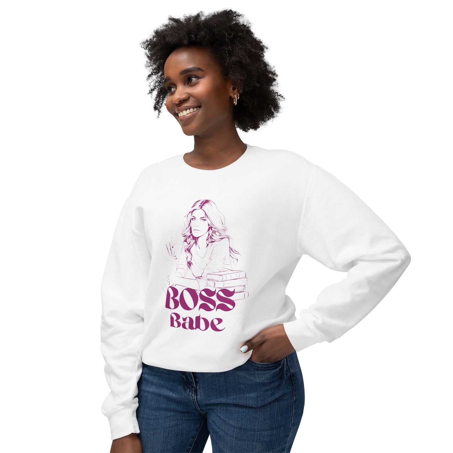 Boss Babe - Unisex Lightweight Crewneck Sweatshirt
