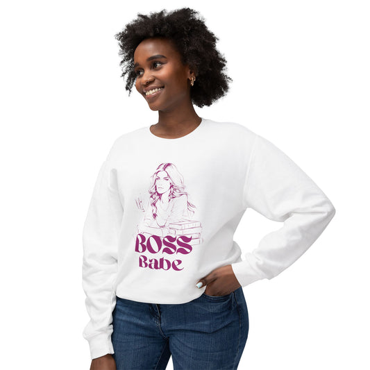 Boss Babe - Unisex Lightweight Crewneck Sweatshirt