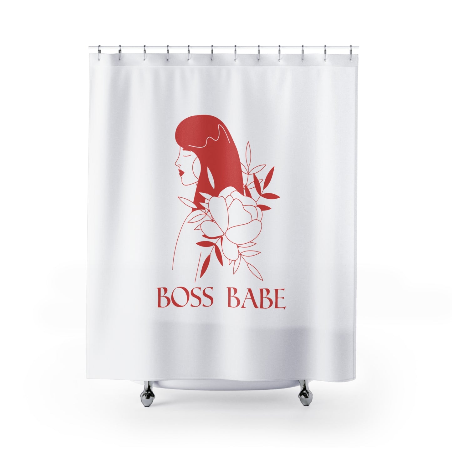 Negotiating Peace with Water - Boss Babe - Shower Curtains