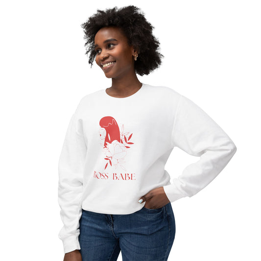 Boss Babe - Unisex Lightweight Crewneck Sweatshirt