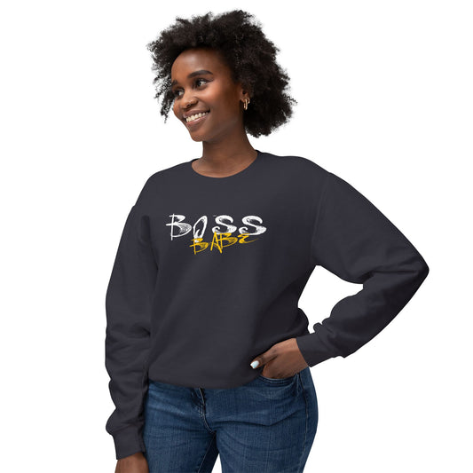 Boss Babe - Unisex Lightweight Crewneck Sweatshirt