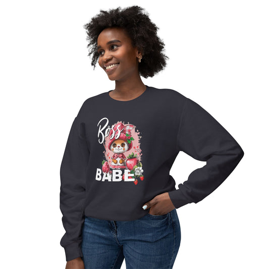 Boss Babe - Unisex Lightweight Crewneck Sweatshirt