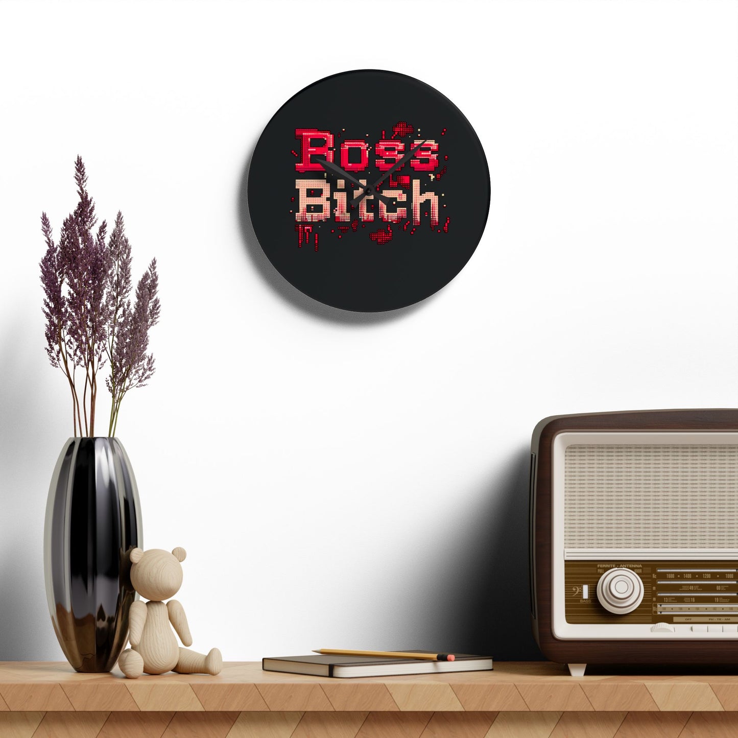 Boss Bitch - Acrylic Wall Clock