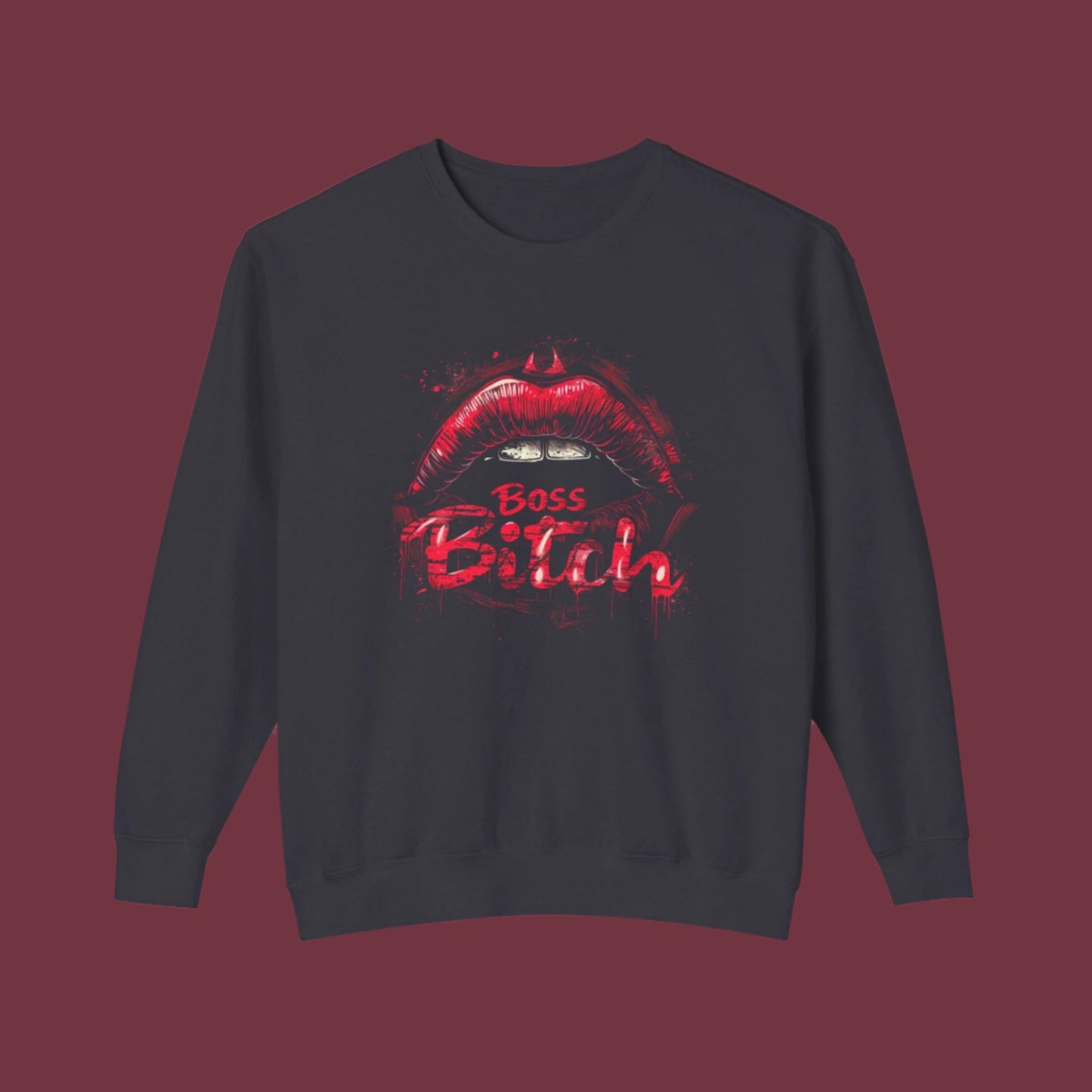 Boss Bitch - Unisex Lightweight Crewneck Sweatshirt
