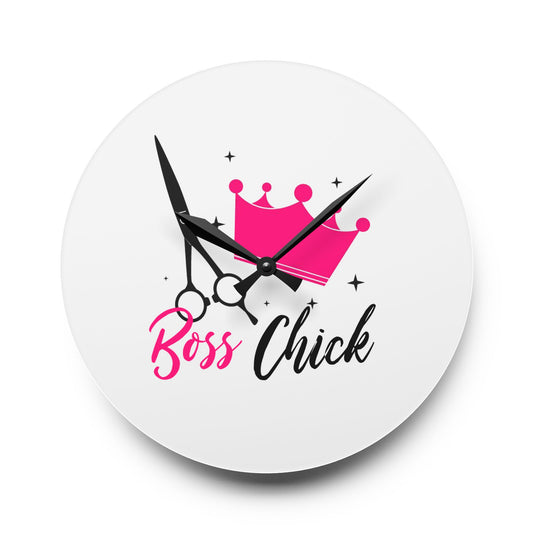 Boss Chick - Acrylic Wall Clock