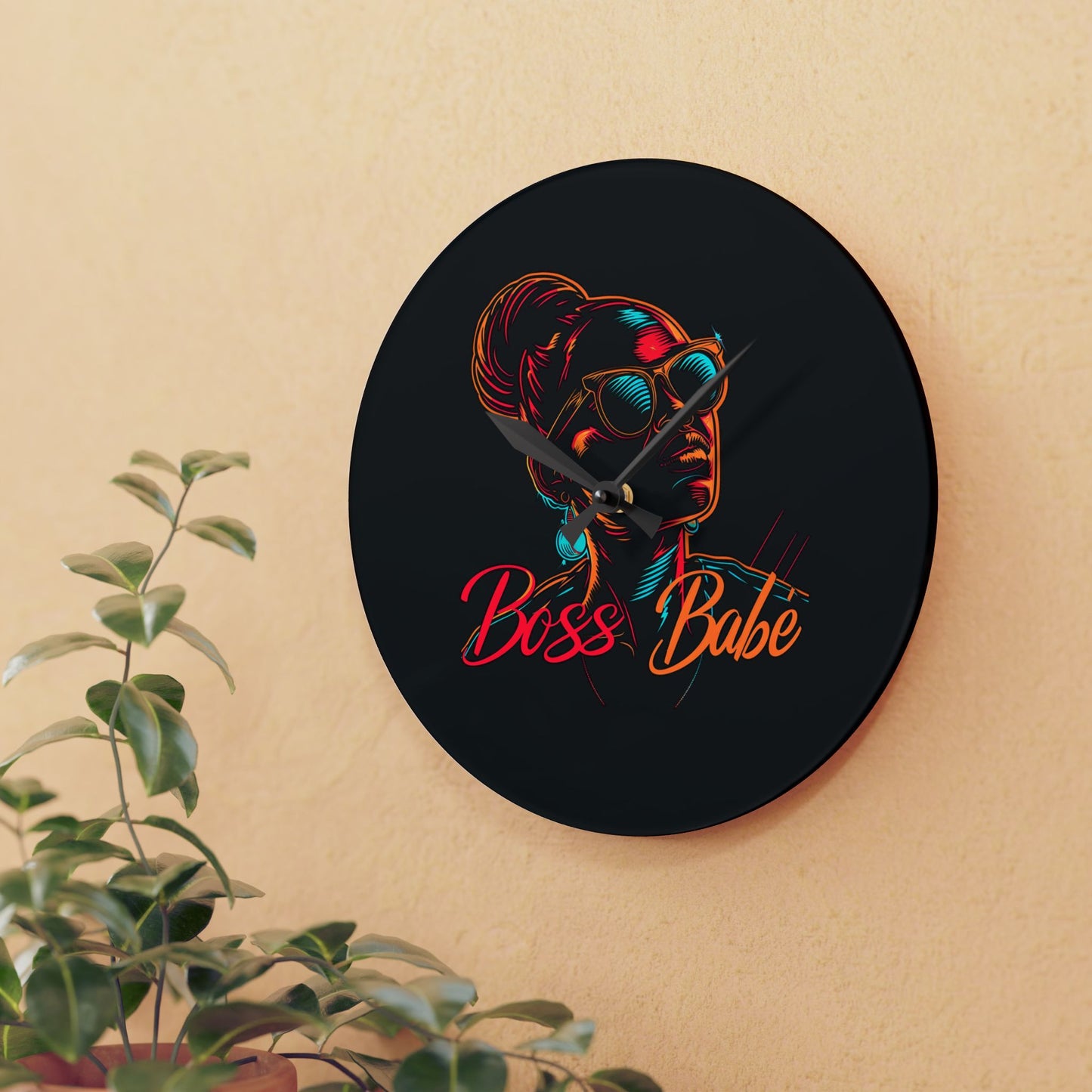 Boss Babe - Acrylic Wall Clock