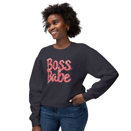 Boss Babe - Unisex Lightweight Crewneck Sweatshirt