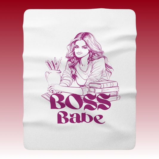 Boss Babe  Jennifer - Sherpa Fleece Blanket