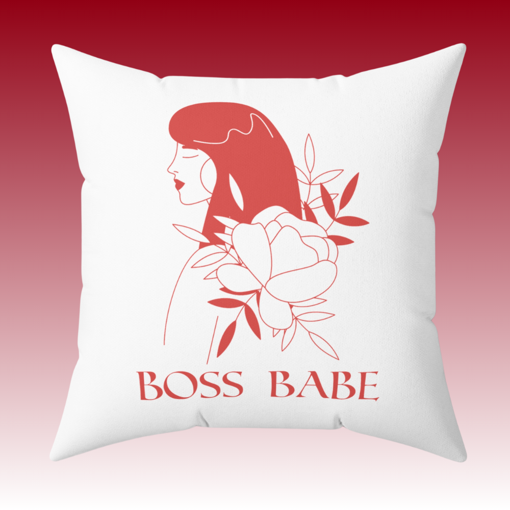 Goals Over Fears - Boss Babe Rose - Square Pillow