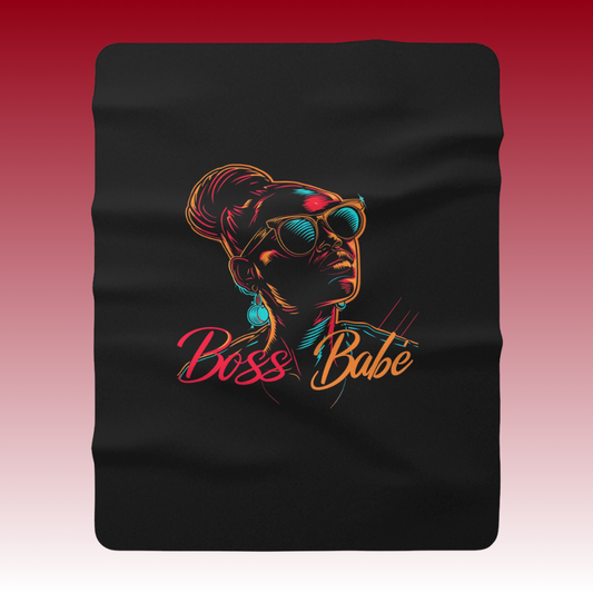 Boss Babe Hunny Bunny Be Cool - Sherpa Fleece Blanket