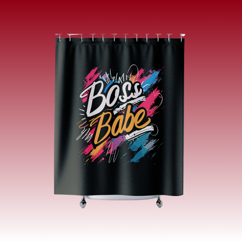 The Curtain Call for Stress - Boss Babe - Shower Curtains