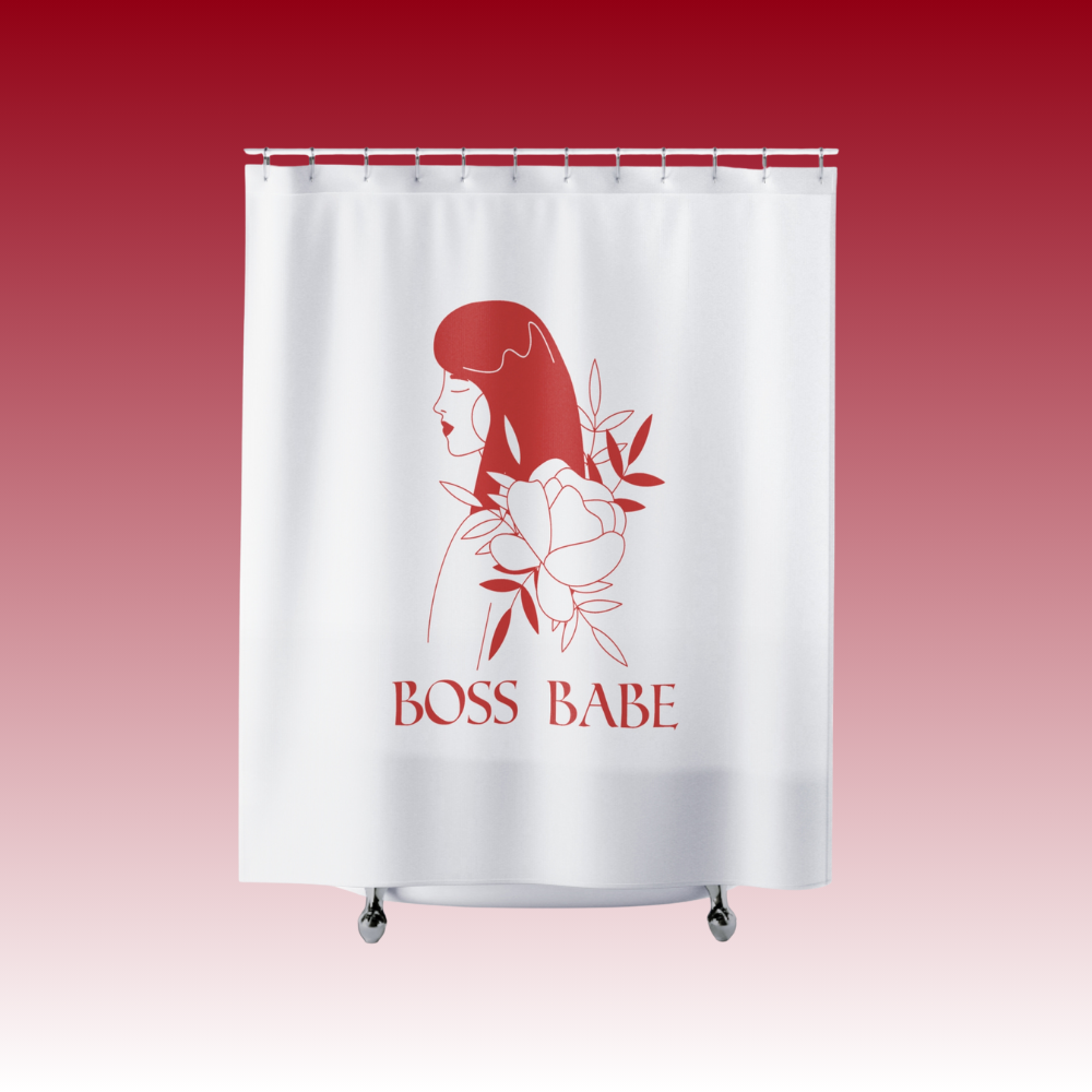 Negotiating Peace with Water - Boss Babe - Shower Curtains