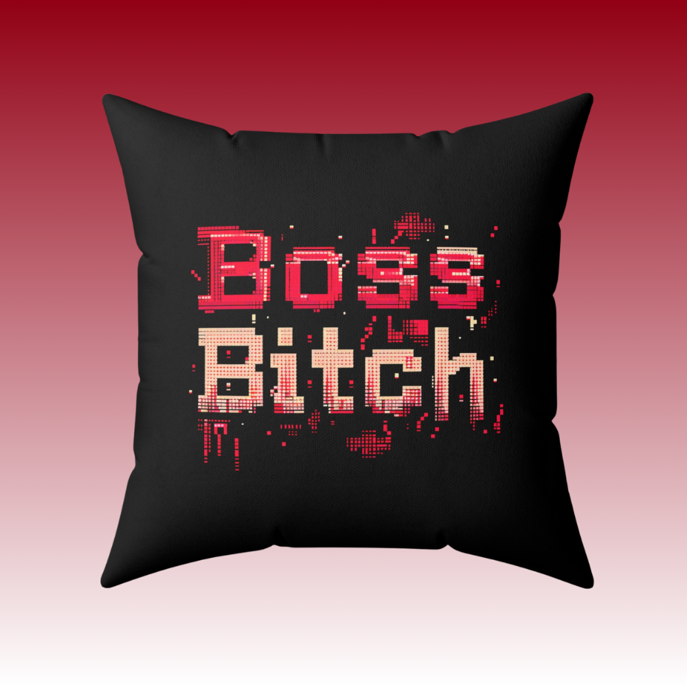 Work Hard, Shine Harder - Boss Bitch - Square Pillow