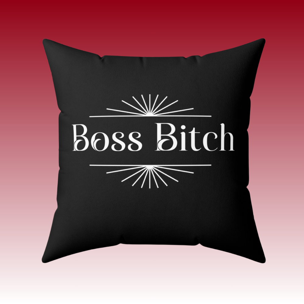 Built Not Bought - Boss Bitch - Square Pillow