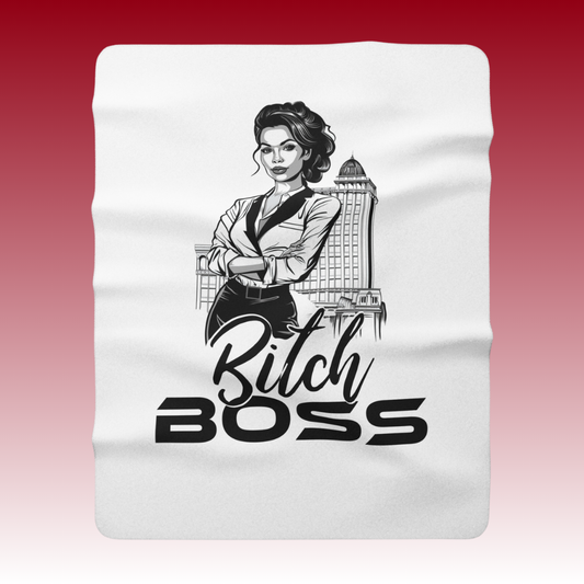 Boss Bitch Stefania - Sherpa Fleece Blanket