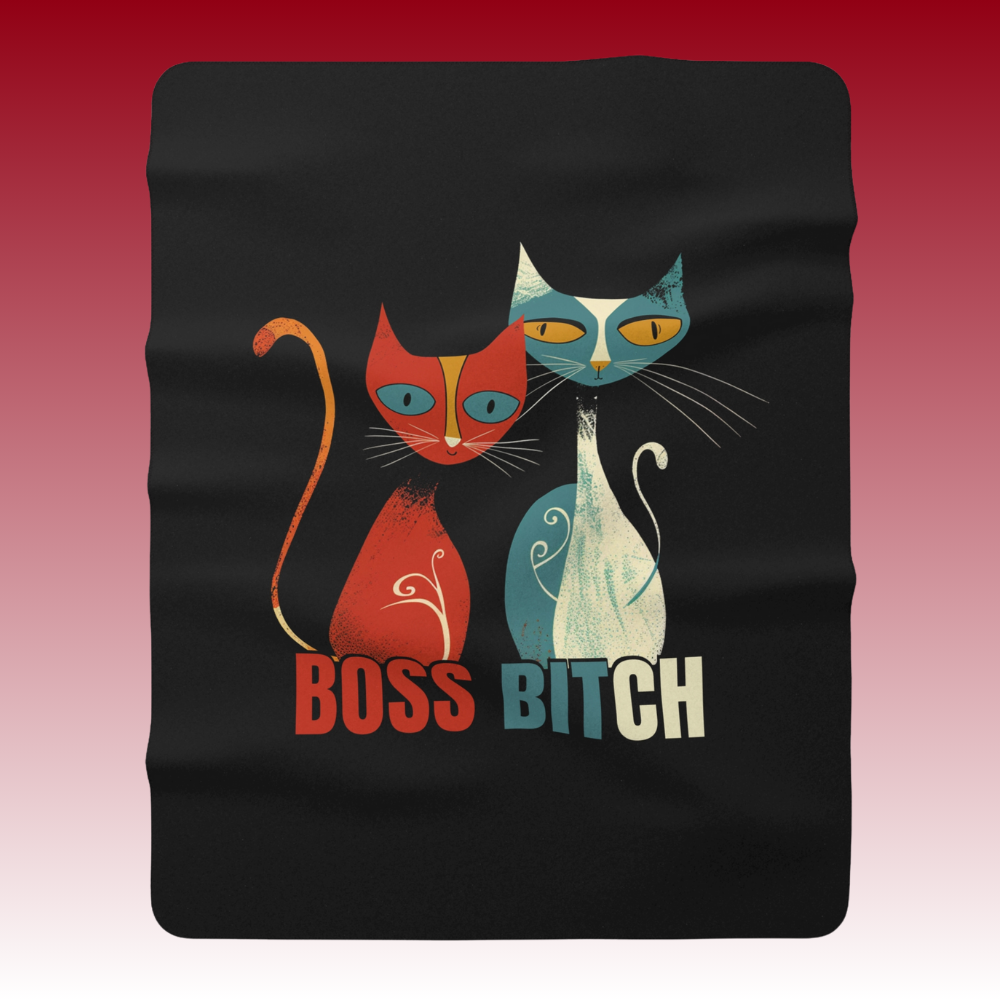 Boss Bitch Double Trouble - Sherpa Fleece Blanket