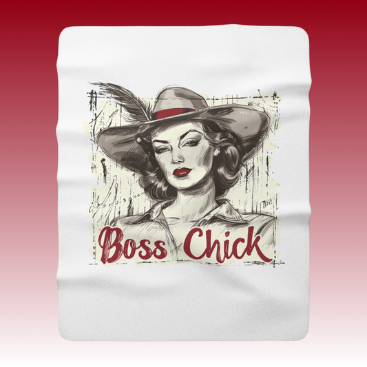 Boss Chick Selma - Sherpa Fleece Blanket