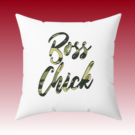 Earned My Crown - Boss Chick - Square Pillow