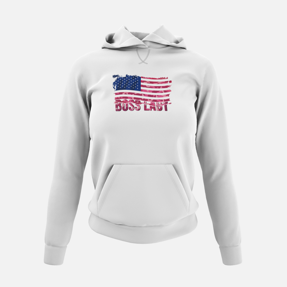 Boss Lady American Flag Hoodie