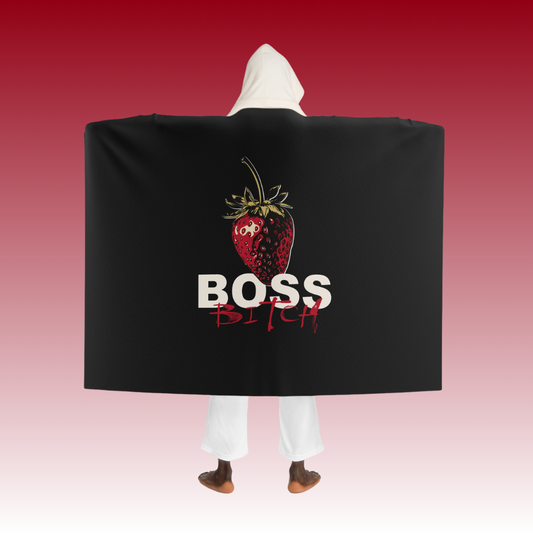 Boss Lady - Hooded Sherpa Fleece Blanket