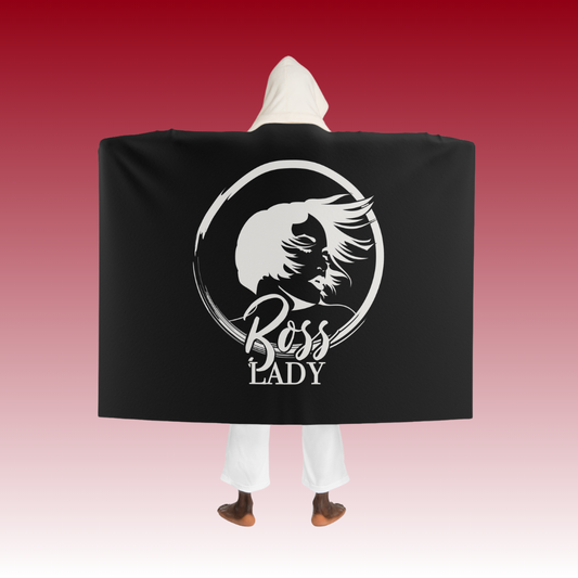 Boss Lady - Hooded Sherpa Fleece Blanket