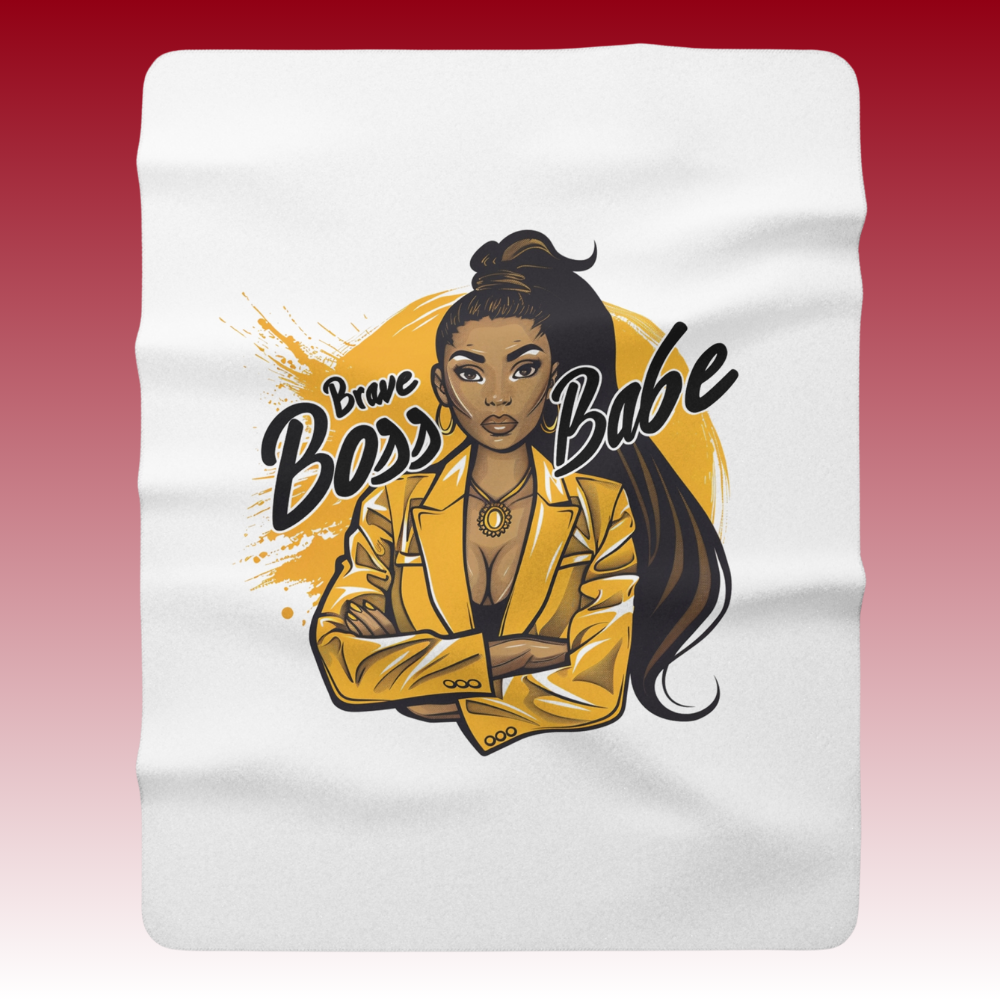 Brave Boss Babe - Sherpa Fleece Blanket