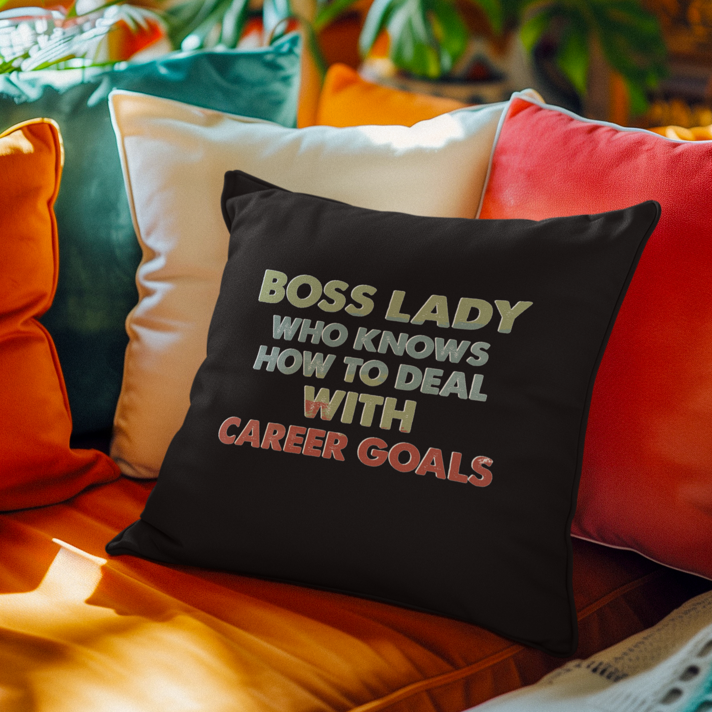 Nobody's Plan but Mine - Boss Lady Who Knows How To Deal With Career Goals - Square Pillow