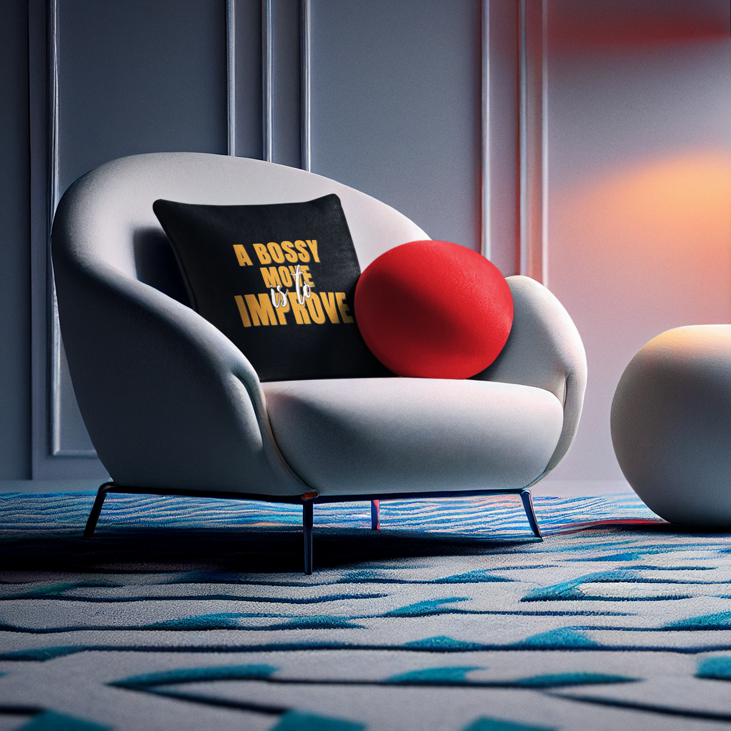 Own the Throne - A Bossy Move Is To Improve -  Square Pillow