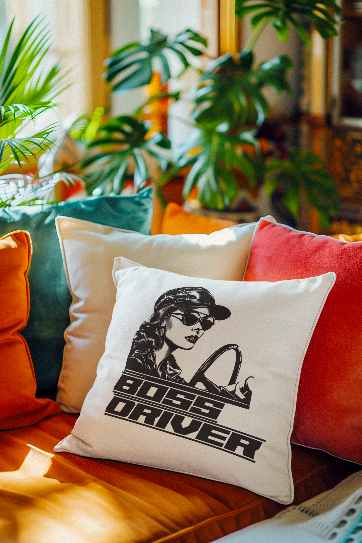 Stealing the Scene - Boss Driver - Square Pillow