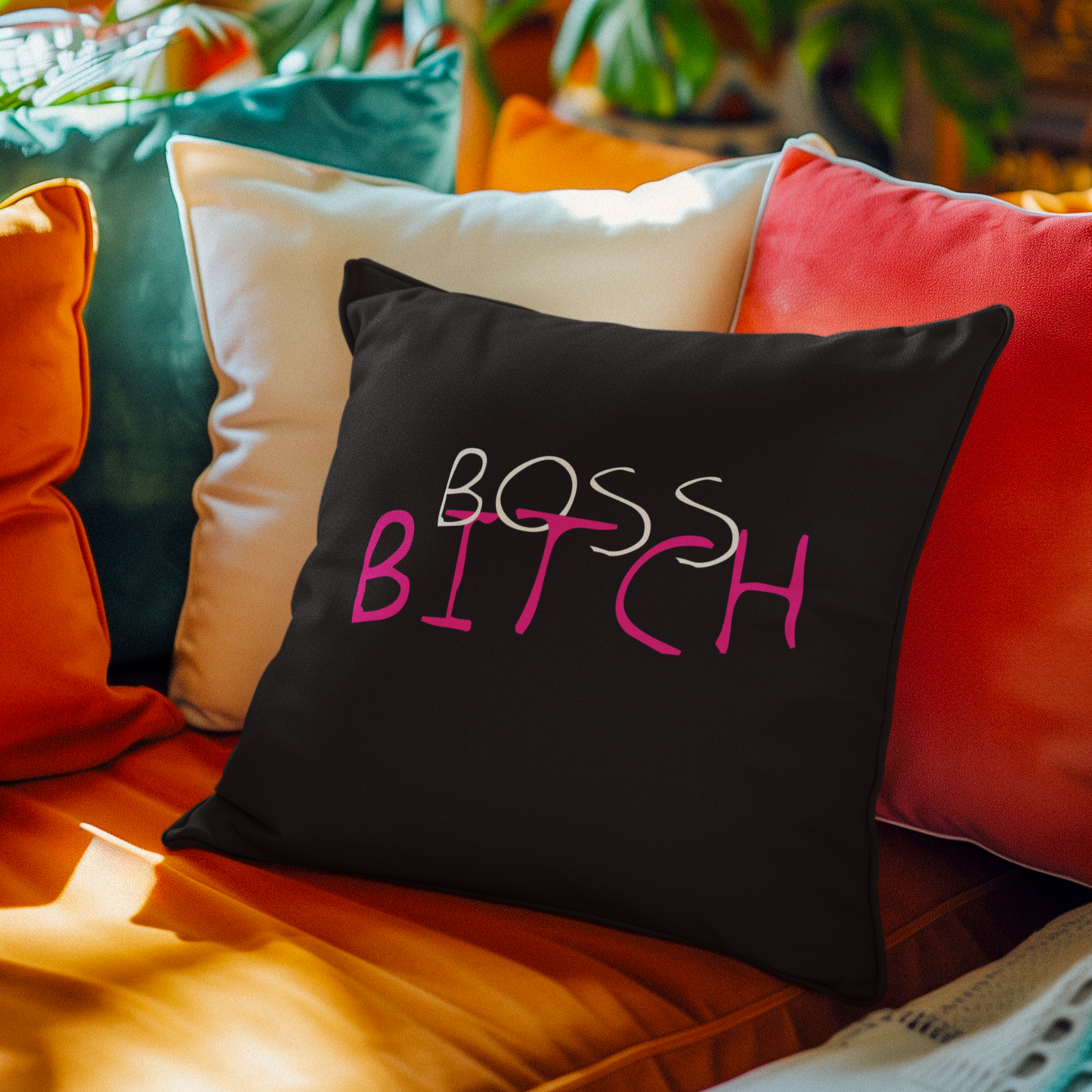 Power, Positivity, Profits - Boss Bitch - Square Pillow