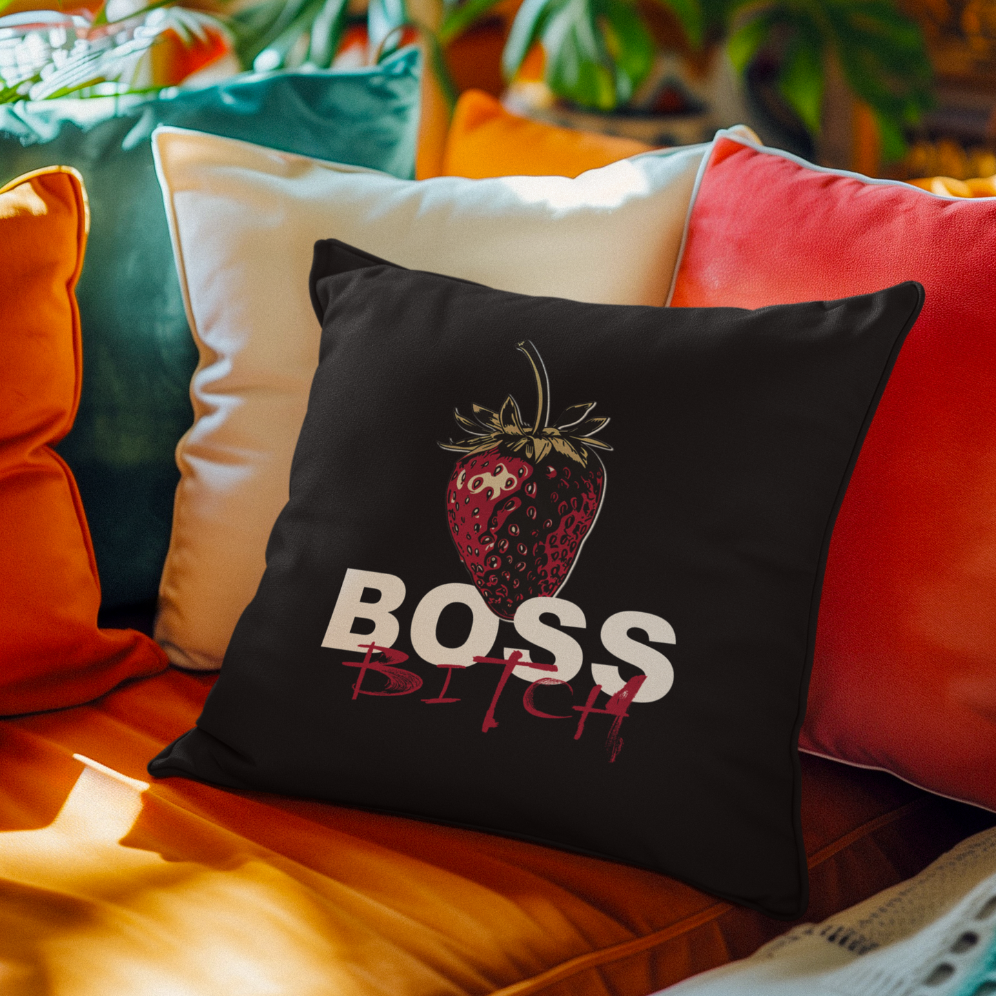 Proudly Self-Made - Boss Bitch - Square Pillow