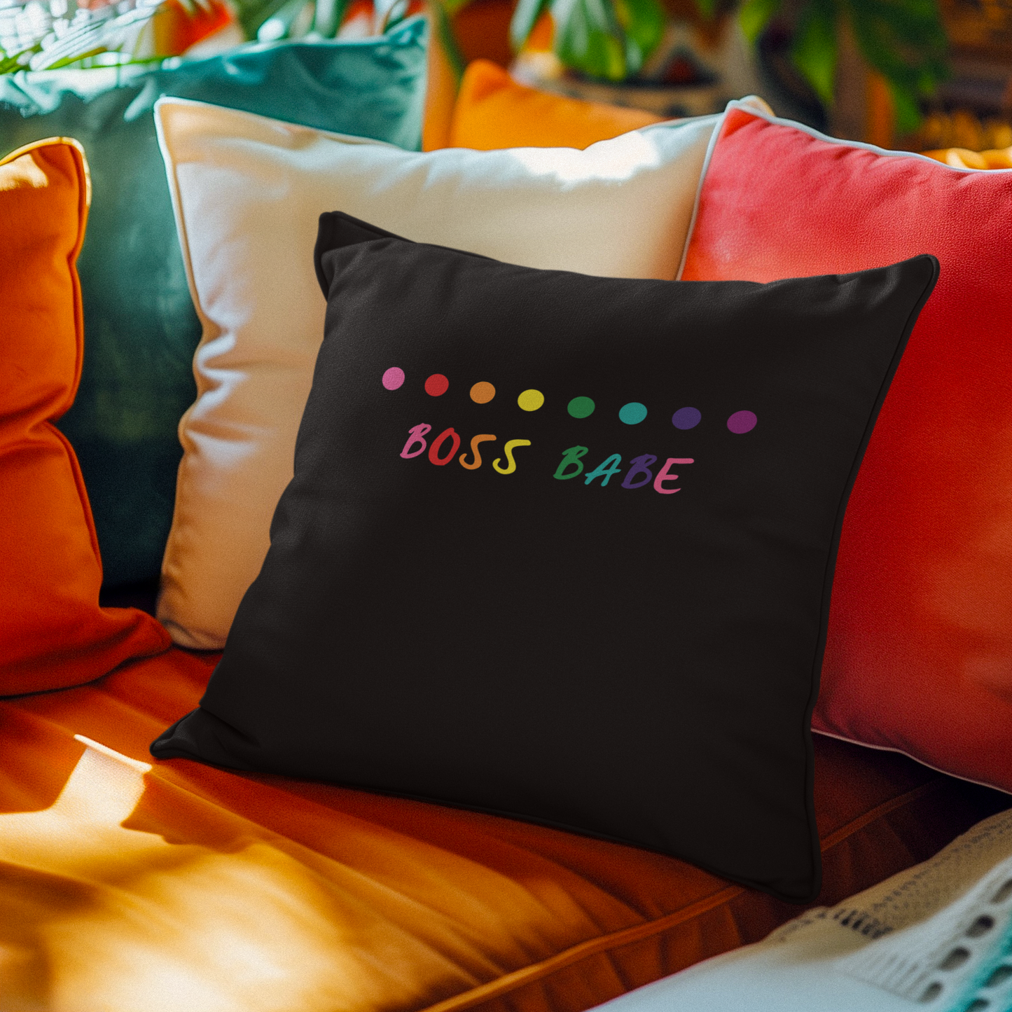 Hustle with Style - Boss Babe - Square Pillow