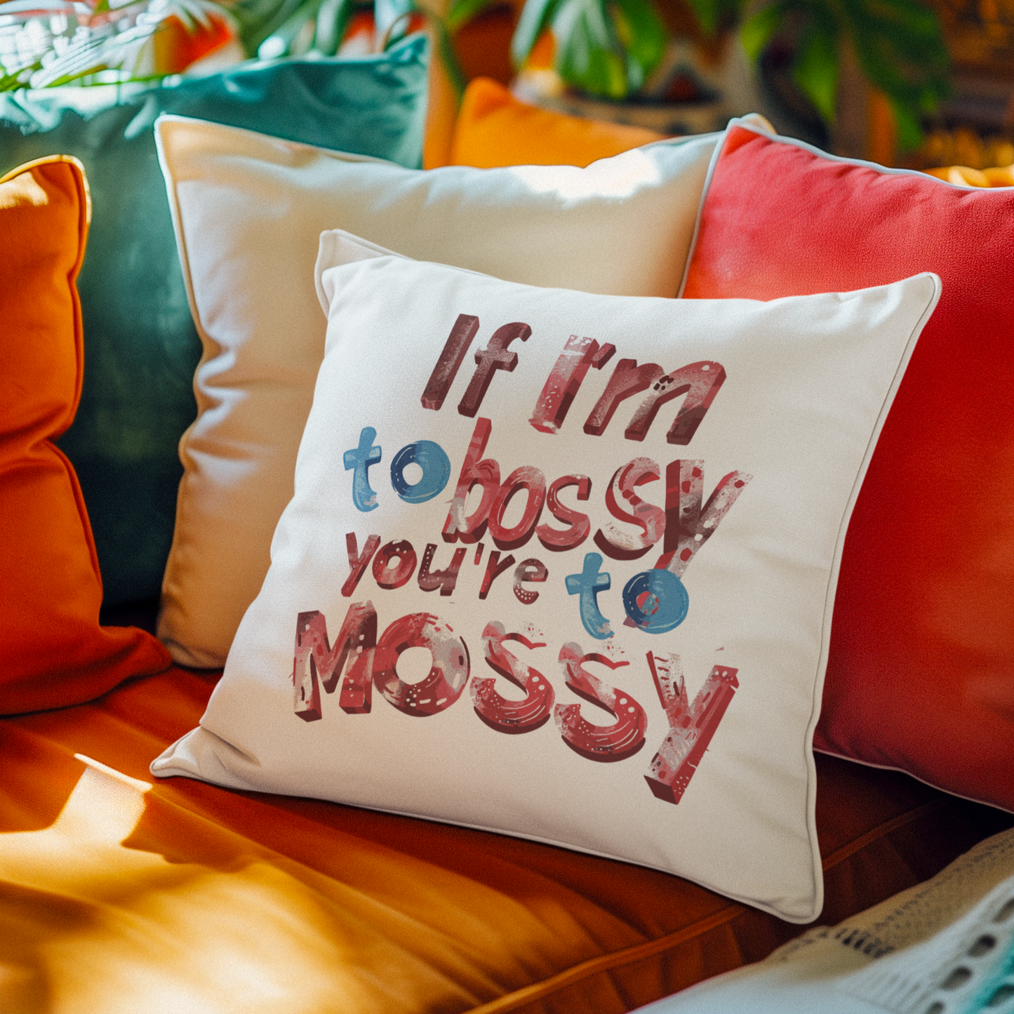 Own the Spotlight - If I'M To Bossy You're To Mossy - Square Pillow