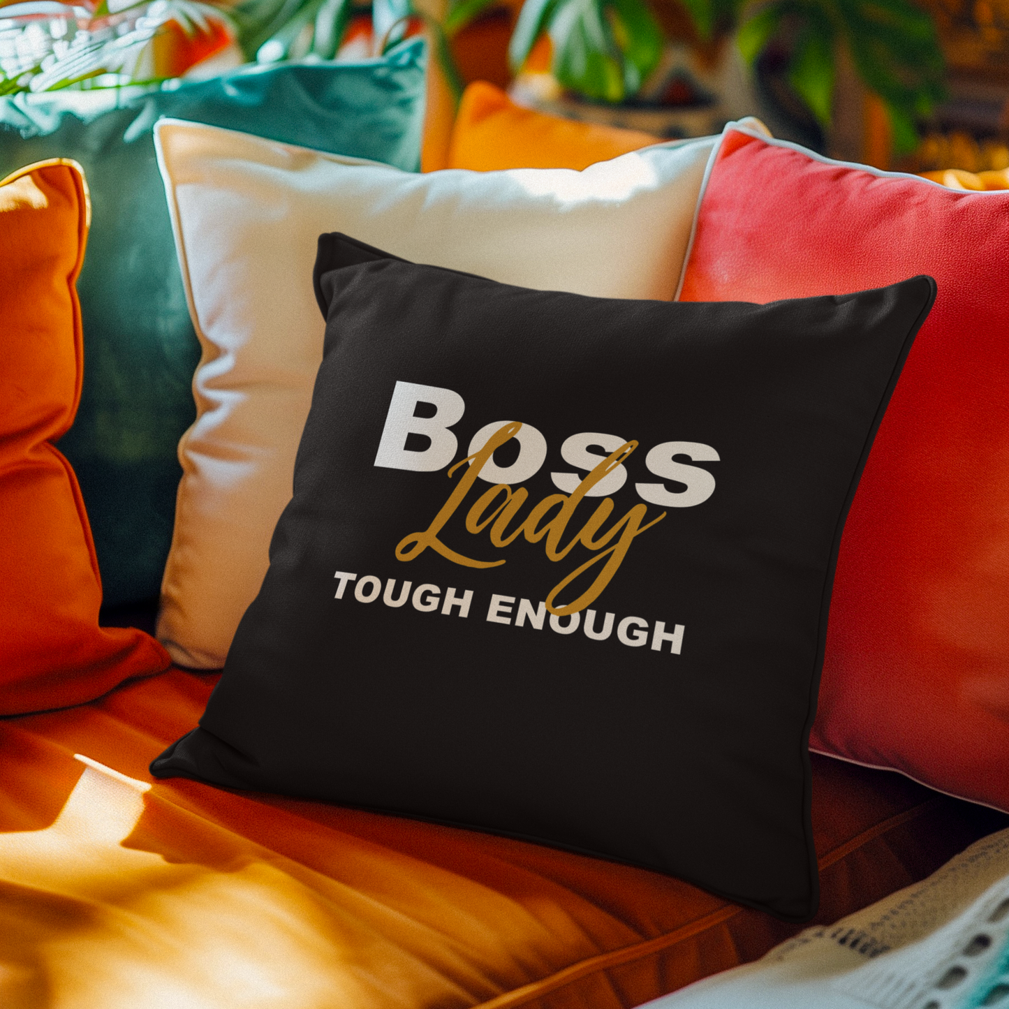 Nobody's Plan but Mine - Boss Lady Though Enough - Square Pillow