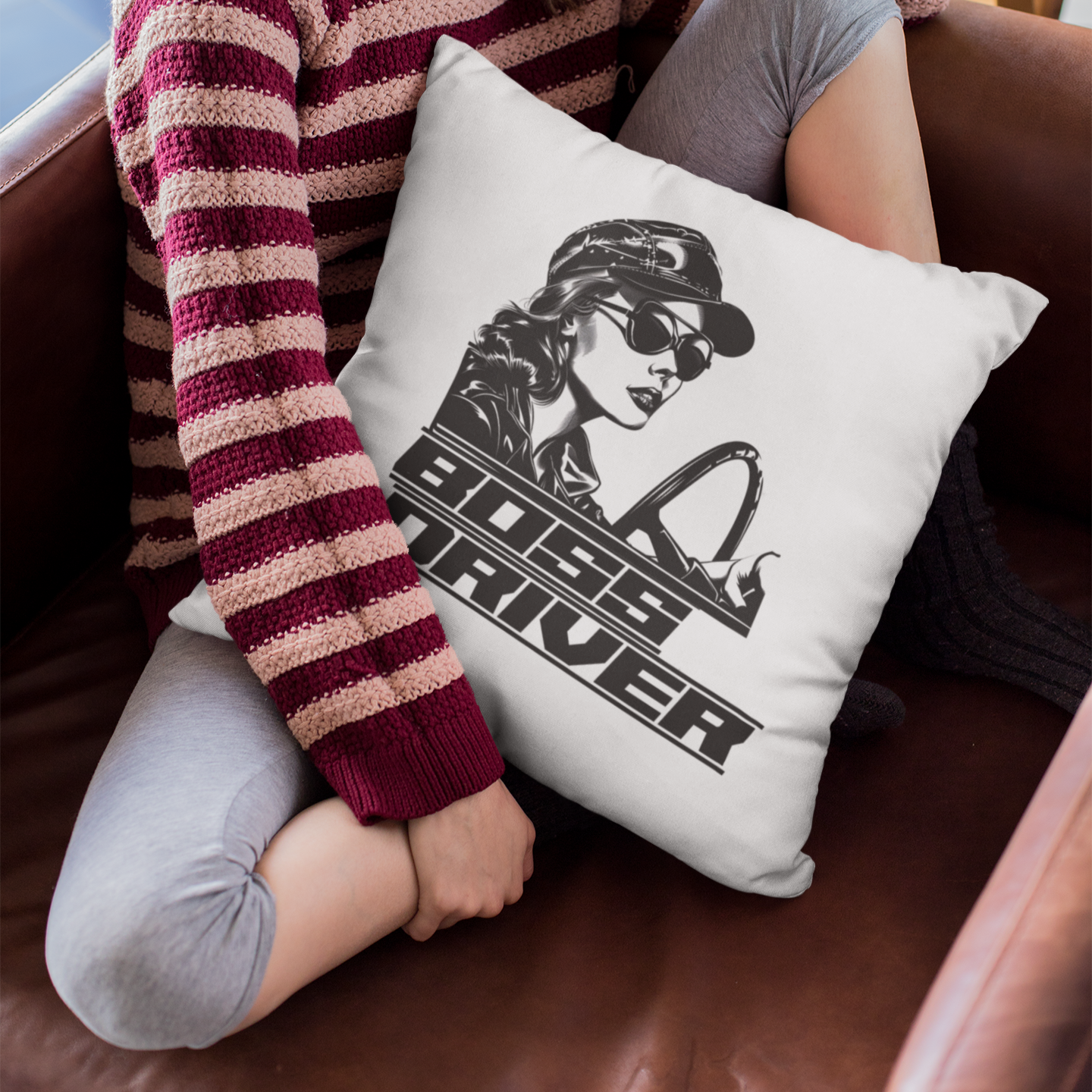 Stealing the Scene - Boss Driver - Square Pillow
