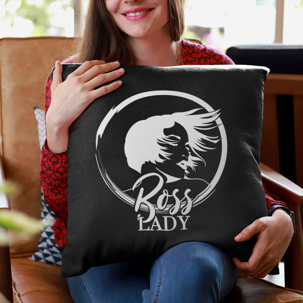 From No to Glow - Boss Lady - Square Pillow