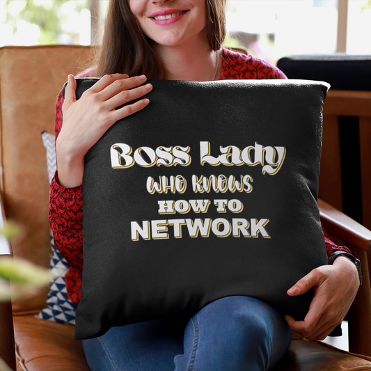 Freedom Looks Good - Boss Lady Who Knows How To Network - Square Pillow