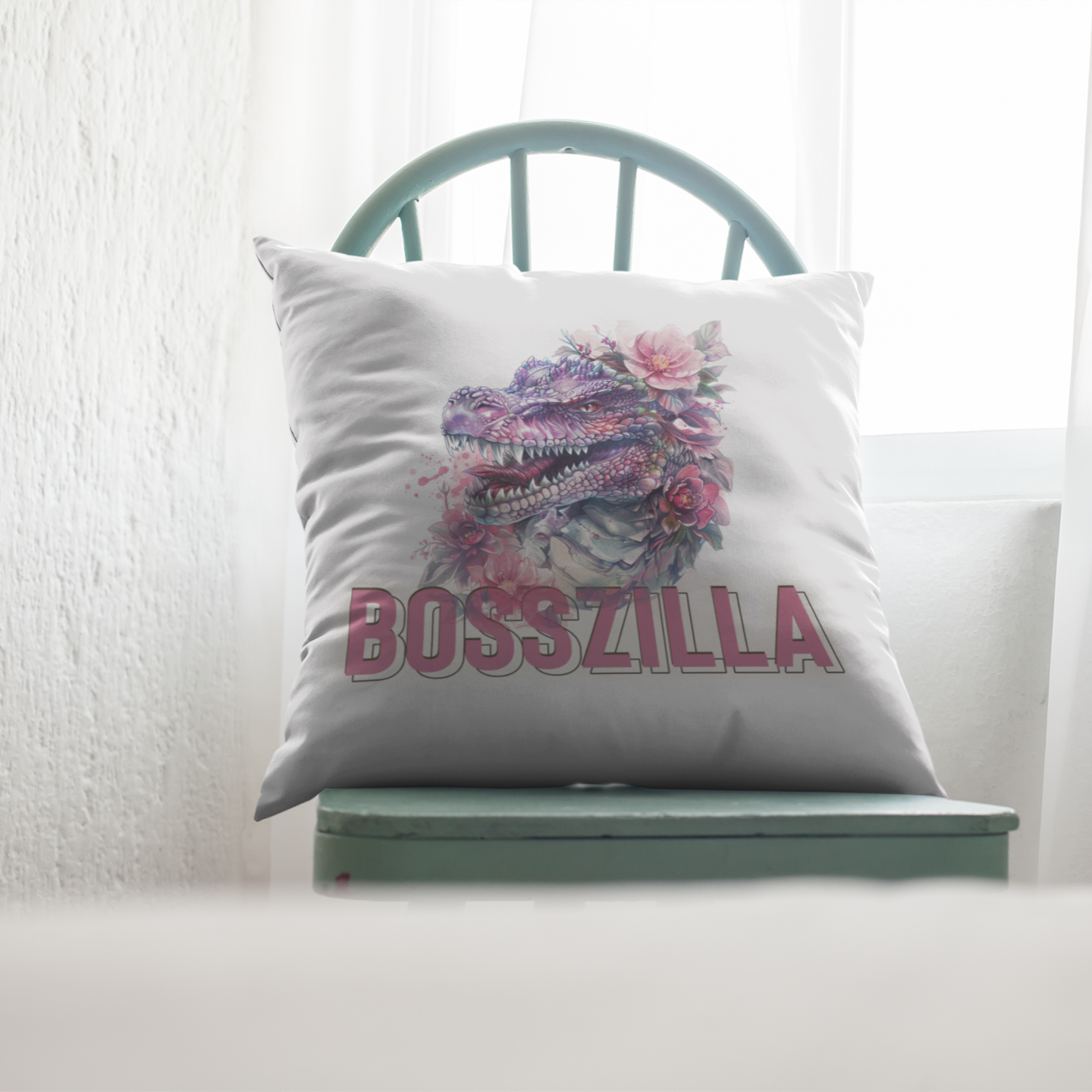 Thriving on My Own - Bosszilla - Square Pillow
