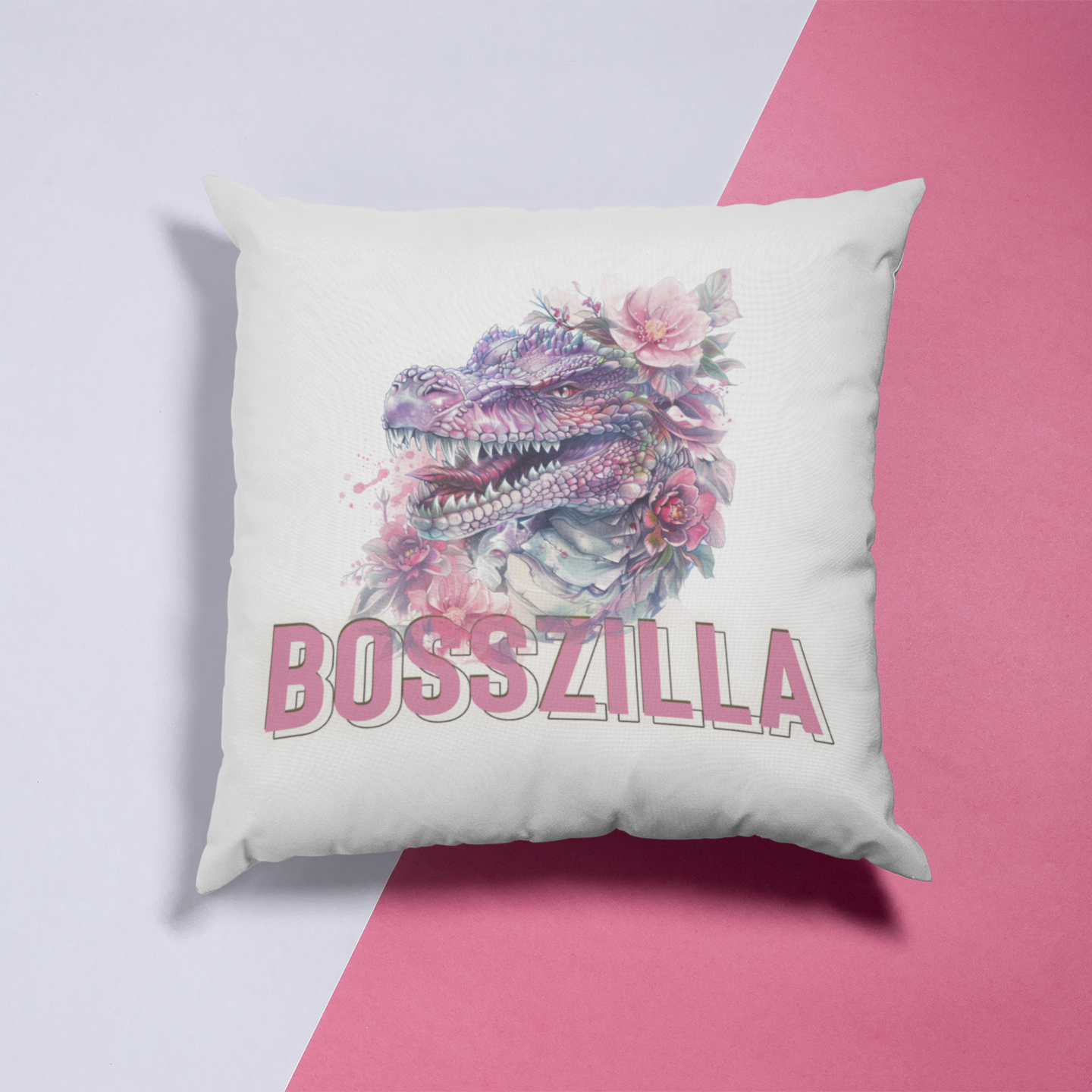 Thriving on My Own - Bosszilla - Square Pillow