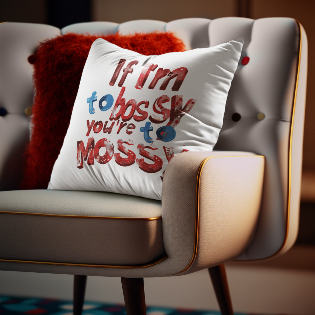 Own the Spotlight - If I'M To Bossy You're To Mossy - Square Pillow