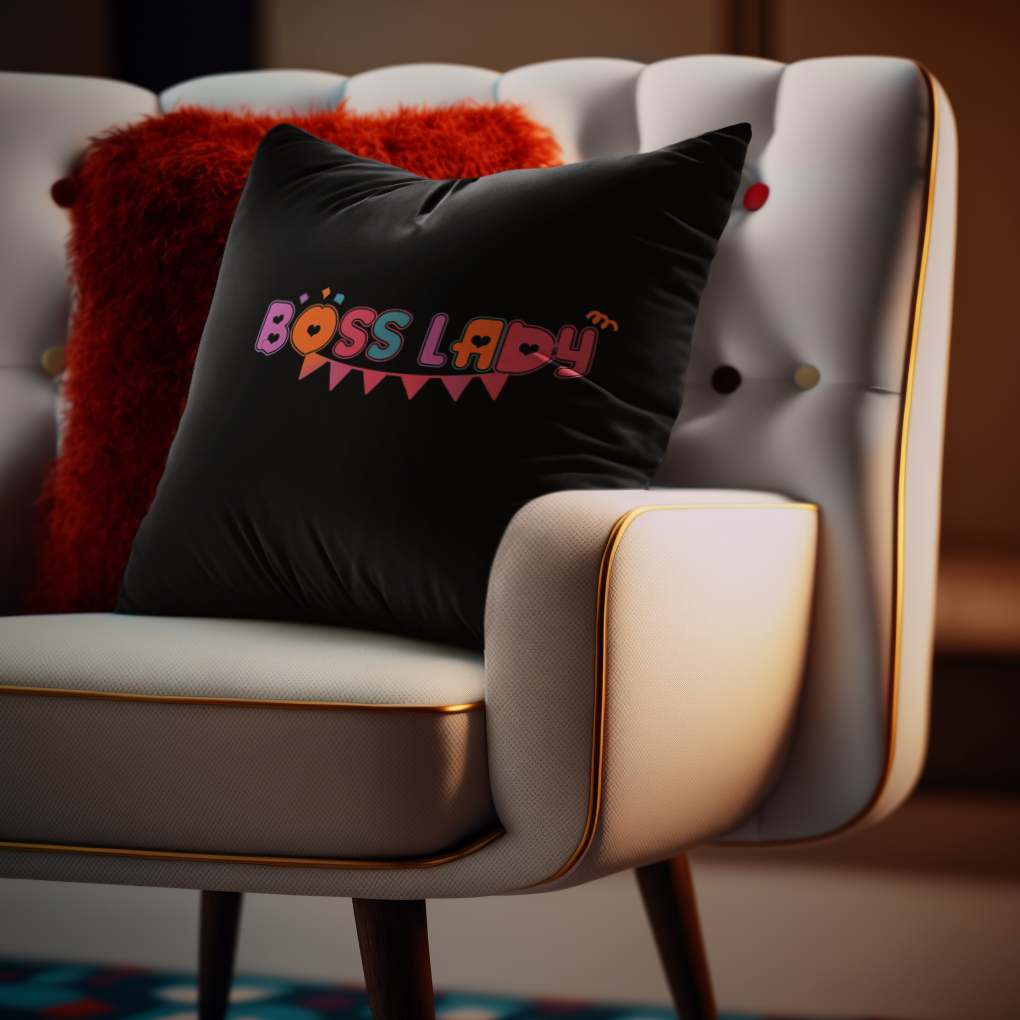 Effortlessly Iconic - Boss Lady - Happy Birthday - Square Pillow