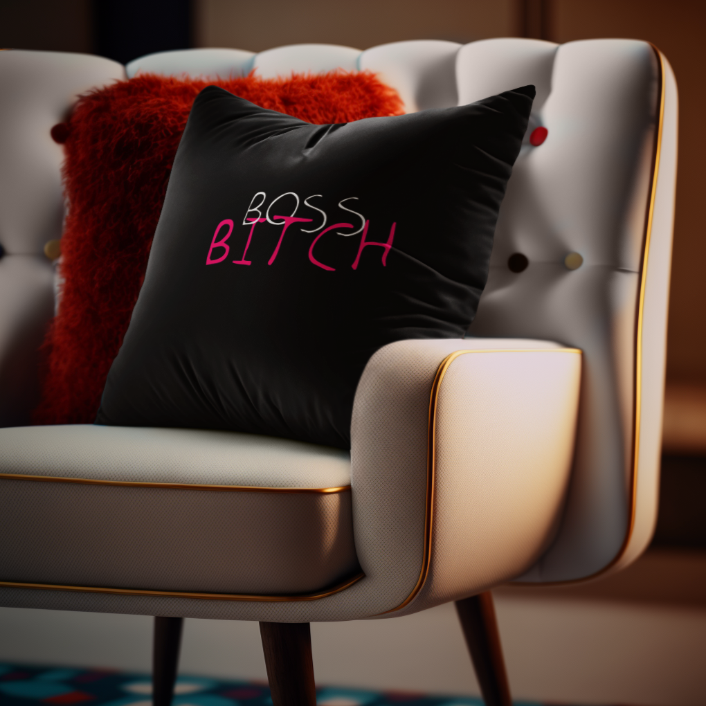 Power, Positivity, Profits - Boss Bitch - Square Pillow