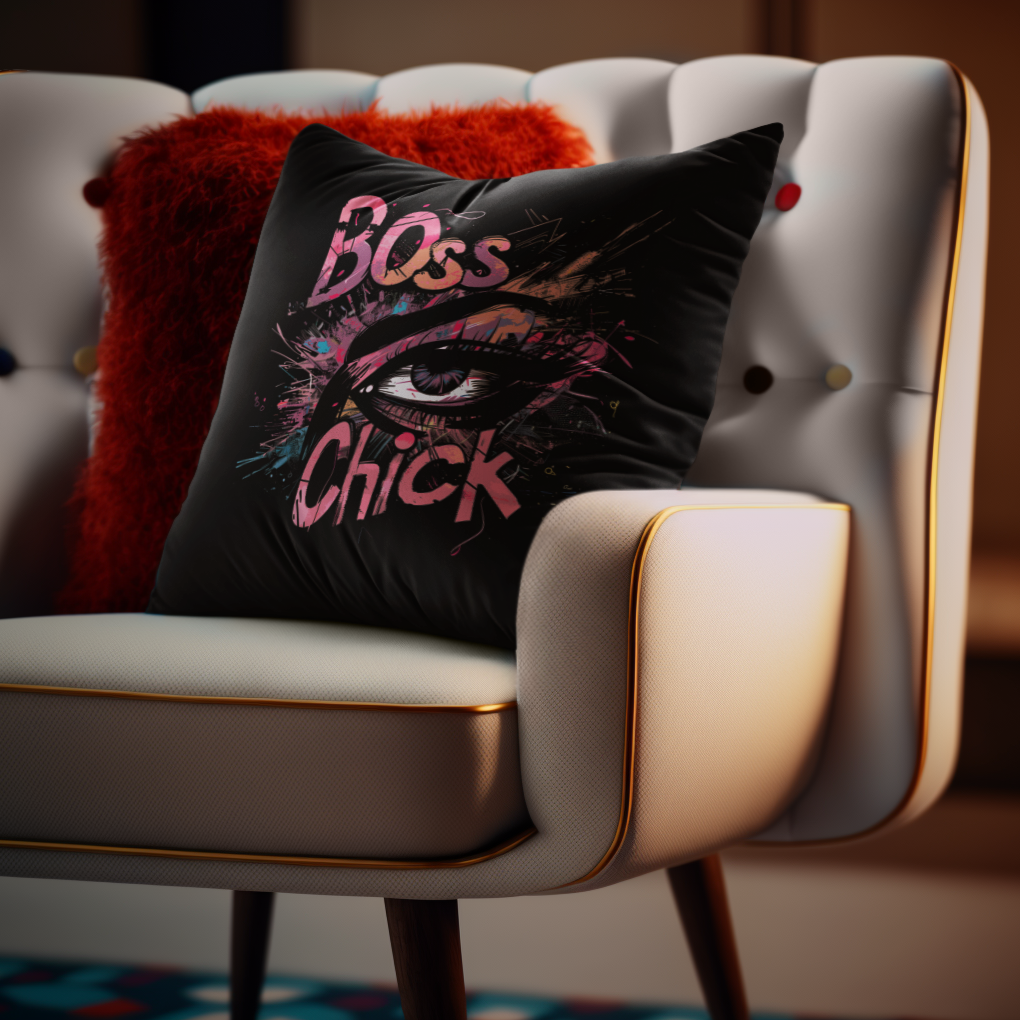 No Handouts, Just Hard Work - Boss Chick - Square Pillow