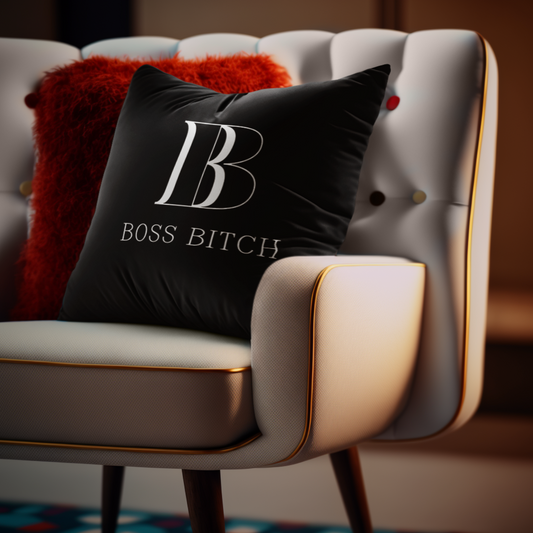 Earned Every Stripe -  Boss Bitch - Square Pillow