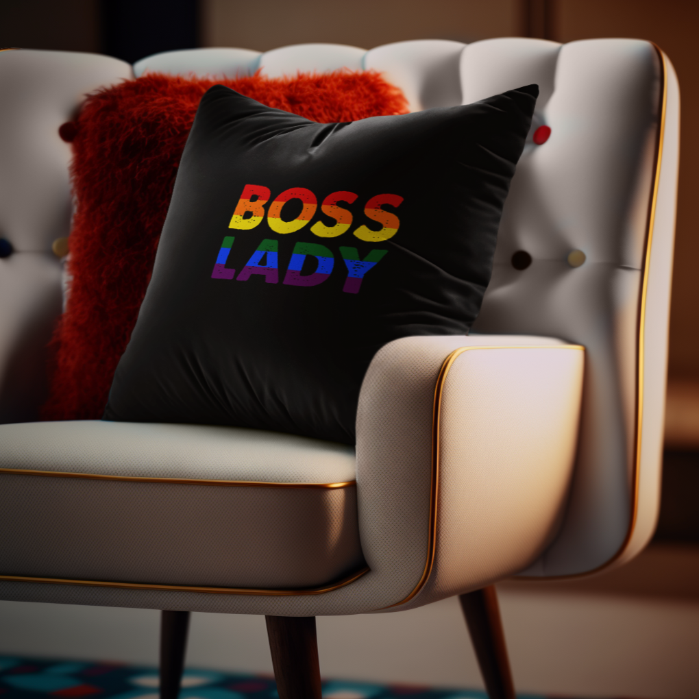 Boss Lady - Spun Polyester Square Pillow