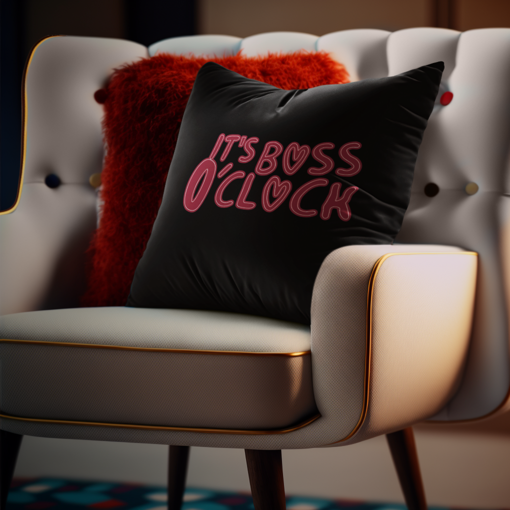 Dazzle in My Presence - It's Boss O'Clock - Square Pillow