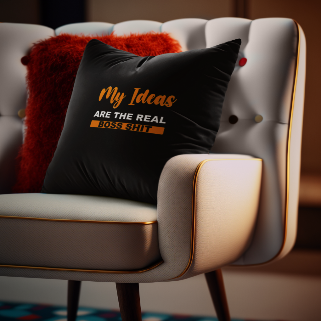 Watch and Learn - My Ideas Are The Real Boss Shit - Square Pillow